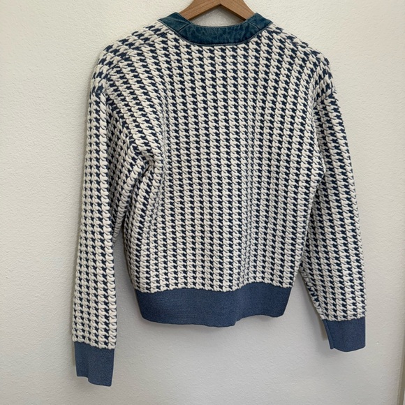 Sandro Marillys Tweed & Denim Cropped Cardigan Wool Blend XS - Picture 8 of 14